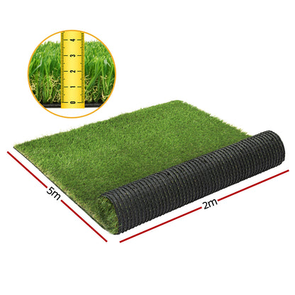 Primeturf Artificial Grass 30mm 2mx5m 20SQM Synthetic Fake Lawn Turf Plastic Plant 4-coloured