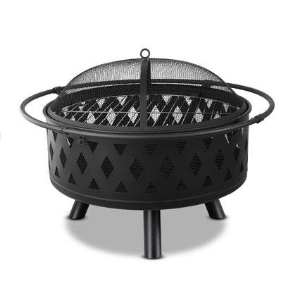 Grillz Fire Pit BBQ Grill 82cm