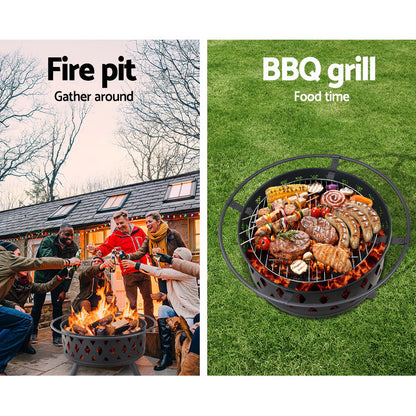 Grillz Fire Pit BBQ Grill 82cm