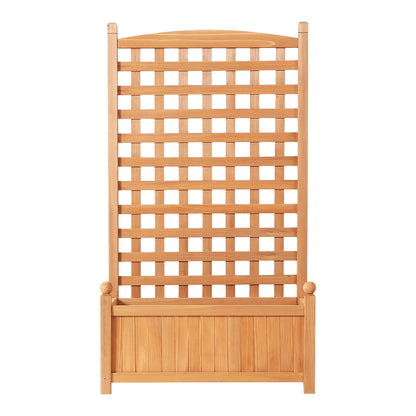 Greenfingers Garden Bed Wooden 64x35x115cm Planter Raised Box Container Trellis