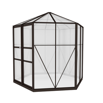 Greenfingers Greenhouse 2.4x2.1x2.32M Aluminium Polycarbonate Green House Garden Shed