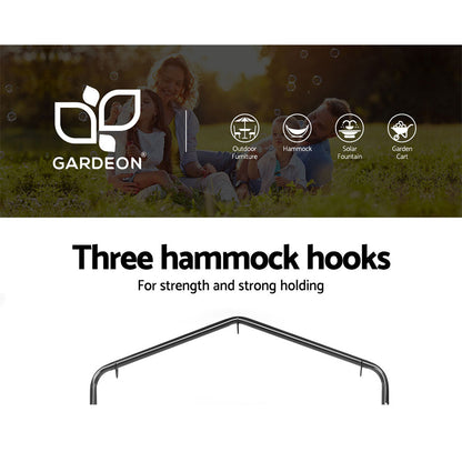 Gardeon Outdoor Hammock Chair with Stand Cotton Swing Relax Hanging 124CM Cream