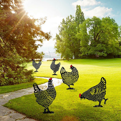 Garden Ornaments Chicken Yard Art Garden Backyard Lawn Decor Gift Easter Decor