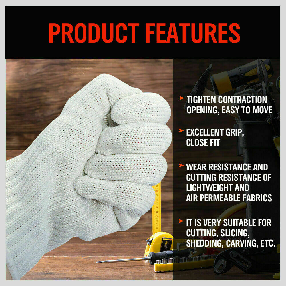 One-Pair Cut Resistant Gloves Anti Cutting Level 5 Kitchen Butcher Protection