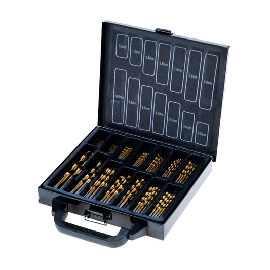 Taipan 99PCE Drill Bit Set HSS Titanium Coated & Steel Case Premium Quality