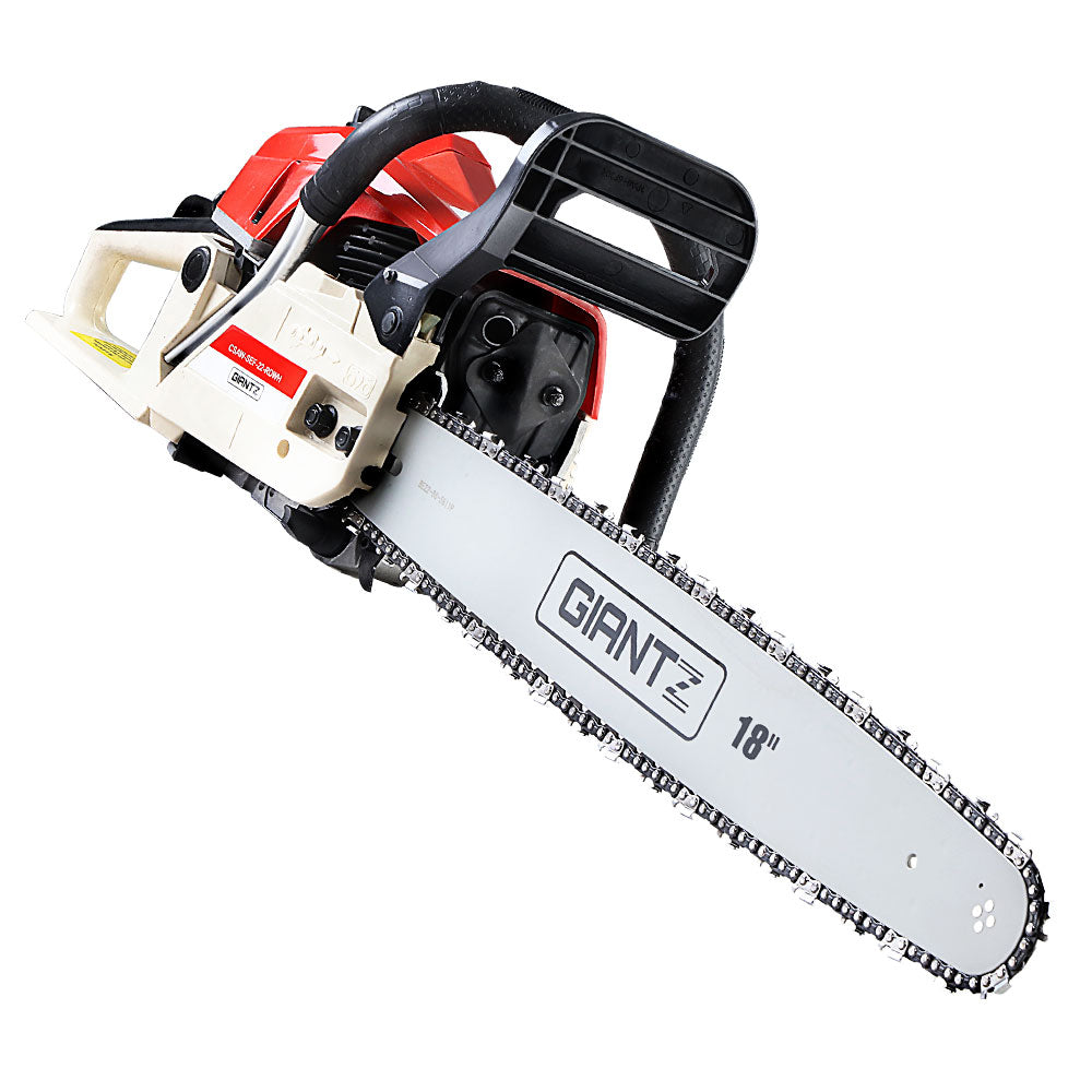 Giantz Petrol Chainsaw Commercial E-Start 18''