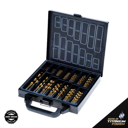 Taipan 99PCE Drill Bit Set HSS Titanium Coated & Steel Case Premium Quality