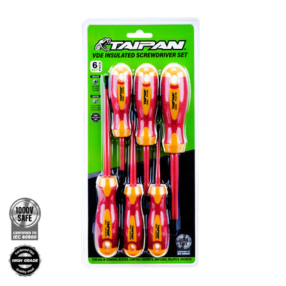 Taipan 6PCE VDE Insulated Screwdriver Set 1000V Safe Premium Quality